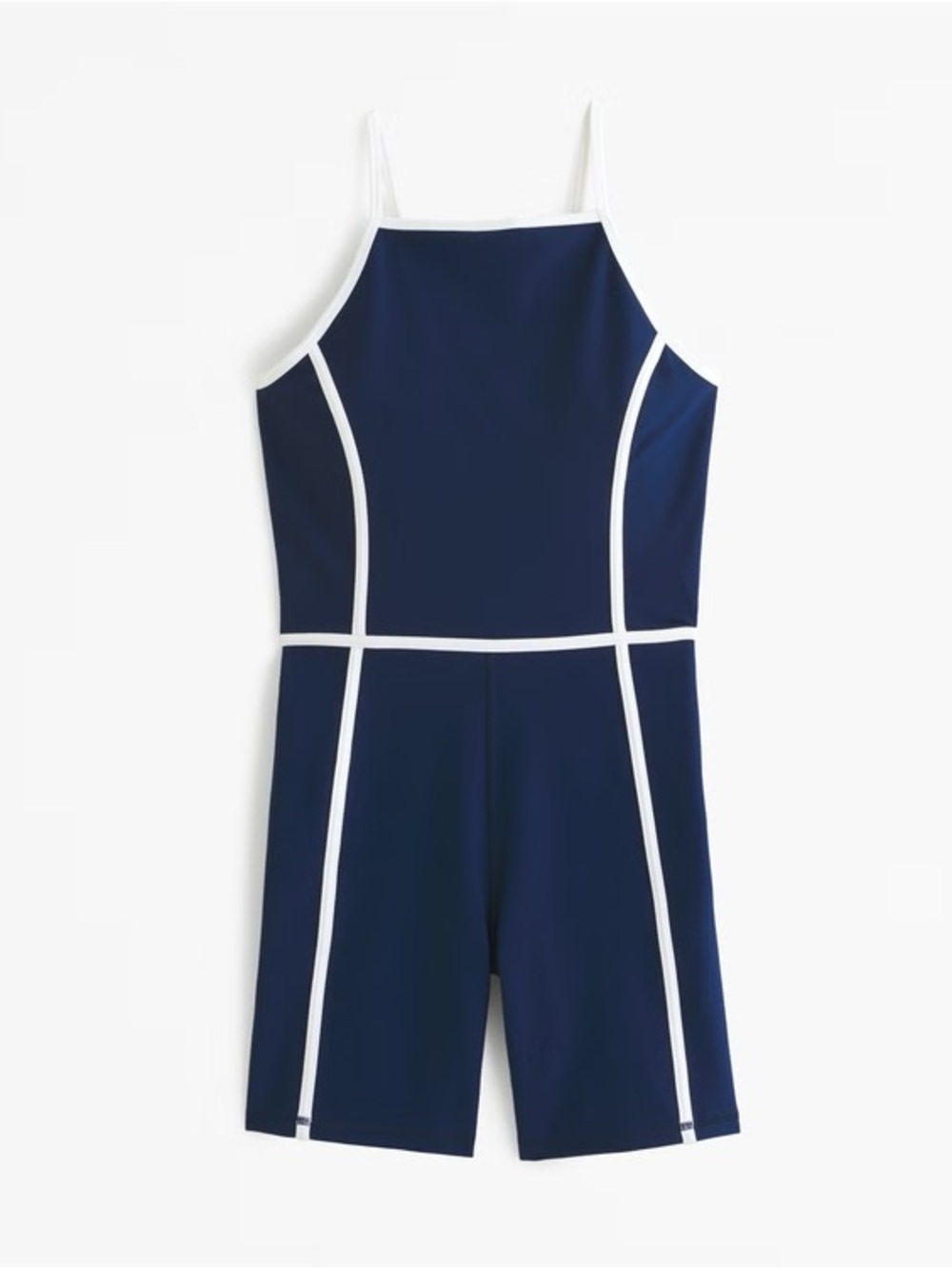 YPB sculpLUX Active Onesie in Deep Navy with White Trim
